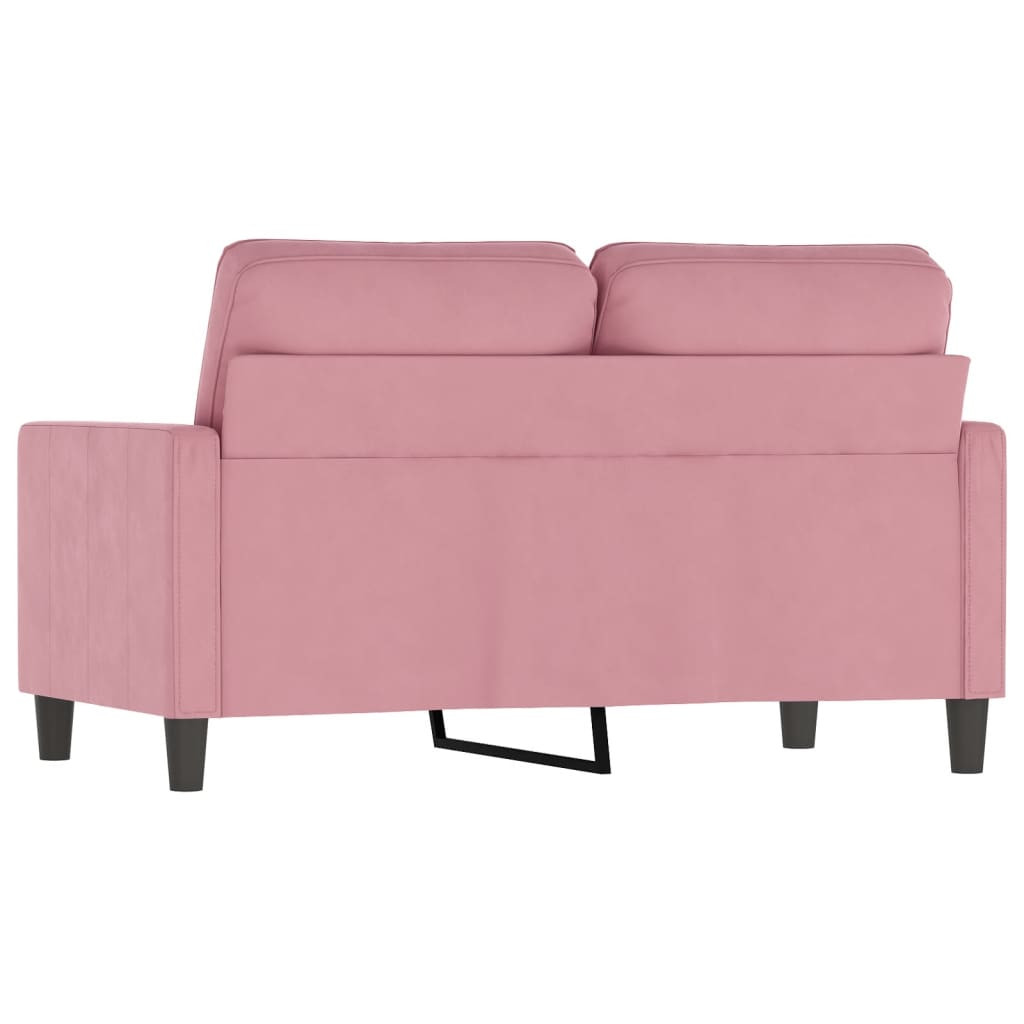 Kétszemélyes rózsaszín bársony kanapé 120 cm Kétszemélyes rózsaszín bársony kanapé 120 cm
