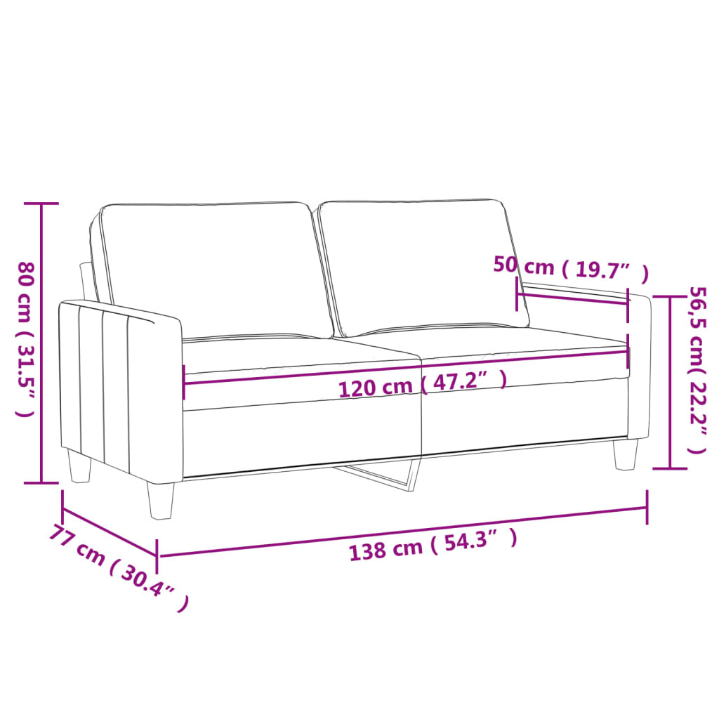Kétszemélyes rózsaszín bársony kanapé 120 cm Kétszemélyes rózsaszín bársony kanapé 120 cm