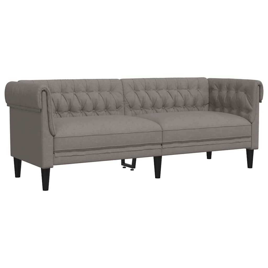 Tópszínű 3 személyes szövet Chesterfield kanapé Tópszínű 3 személyes szövet Chesterfield kanapé