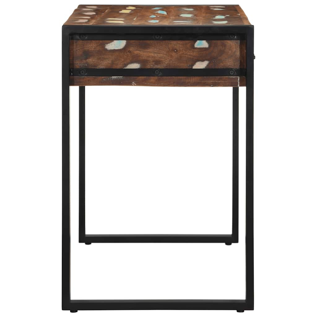 Íróasztal többszínű 100x50x75 cm tömörfa, újrahasznosított fa