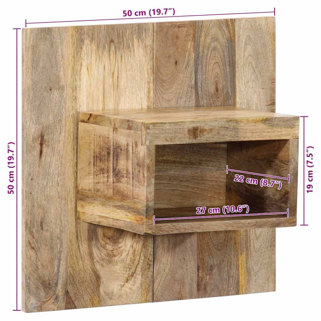Éjjeli szekrény 50x27x50 cm tömör durva fa mangó Éjjeli szekrény 50x27x50 cm tömör durva fa mangó