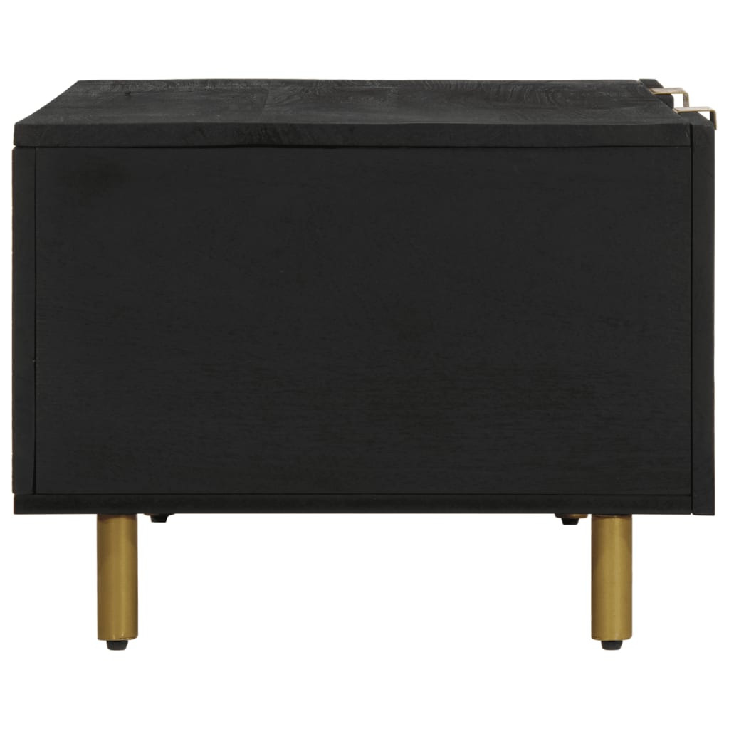 Fekete szerelt fa dohányzóasztal 100 x 54 x 40 cm