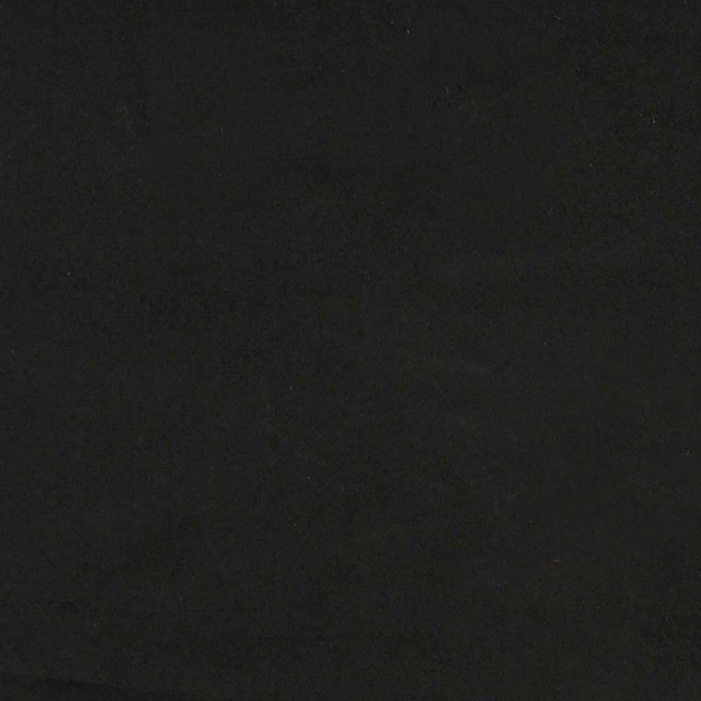 Fekete bársony loveseat kanapé párnákkal 110 cm
