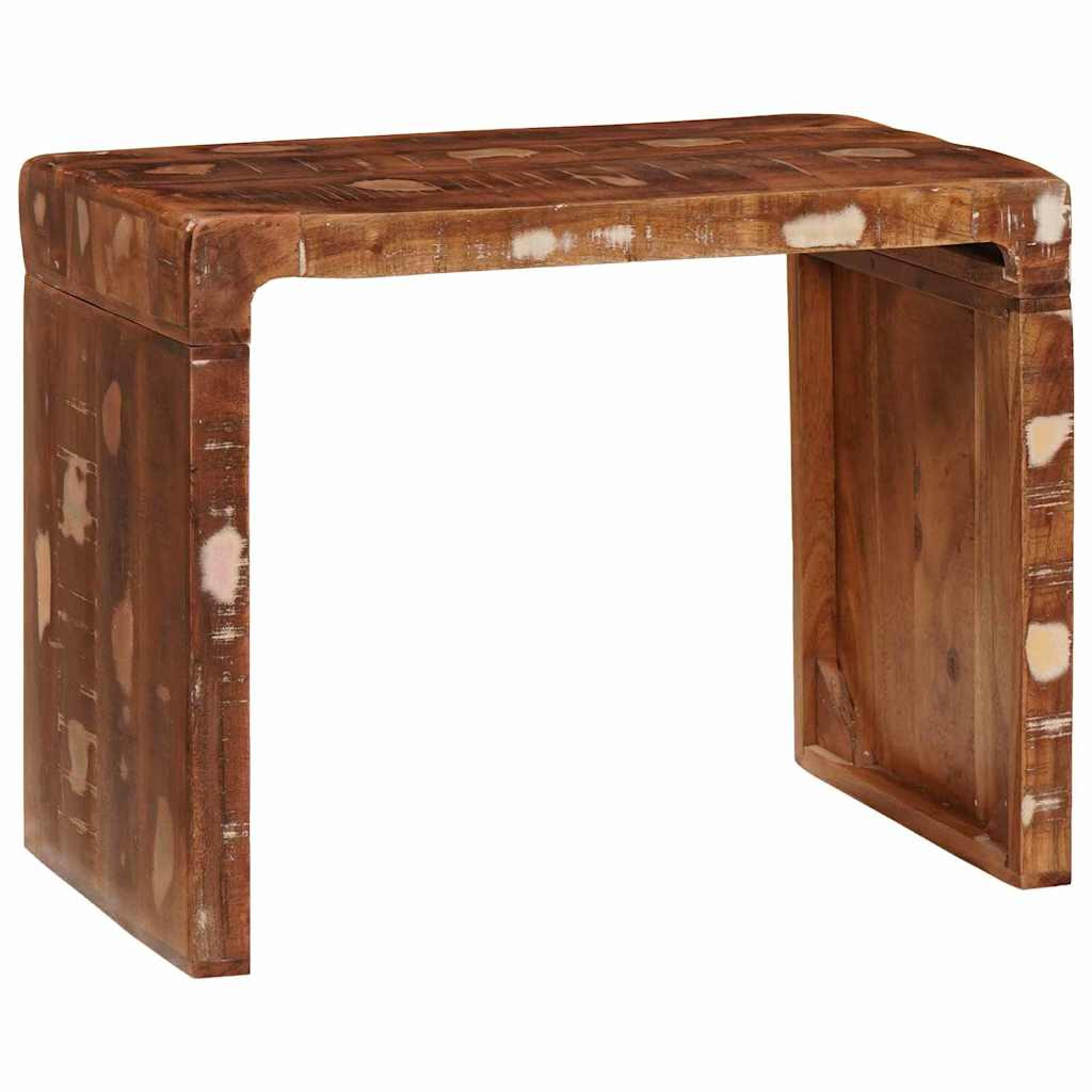 Végasztal 60 x 35 x 45 cm tömör újrahasznosított fa