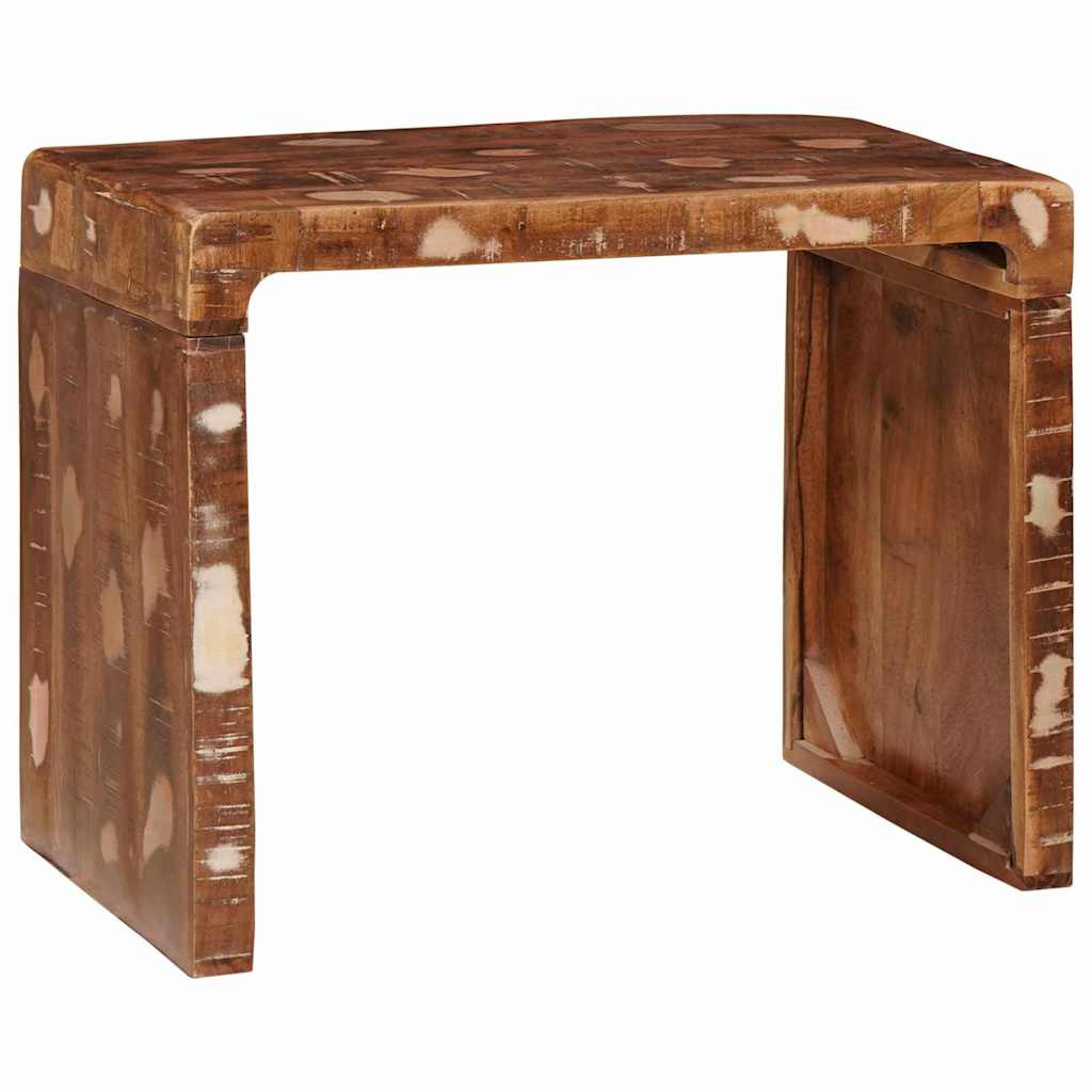 Végasztal 60 x 35 x 45 cm tömör újrahasznosított fa