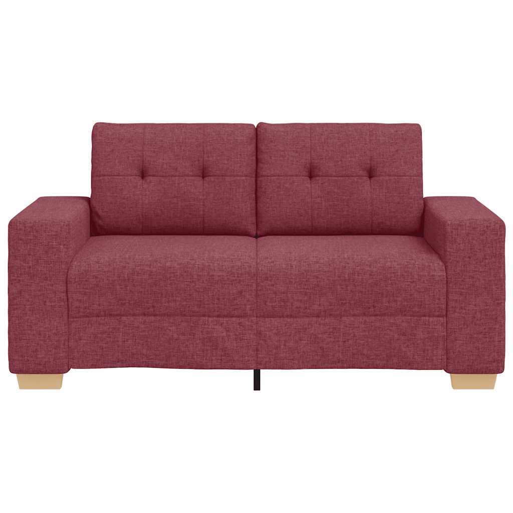 Borvörös szövet loveseat kanapé 120 cm