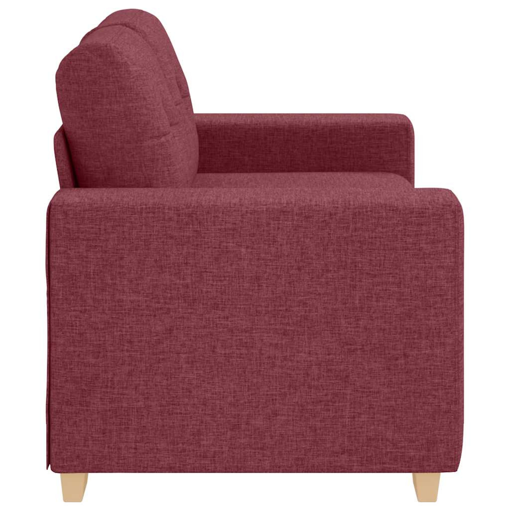 Borvörös szövet loveseat kanapé 120 cm