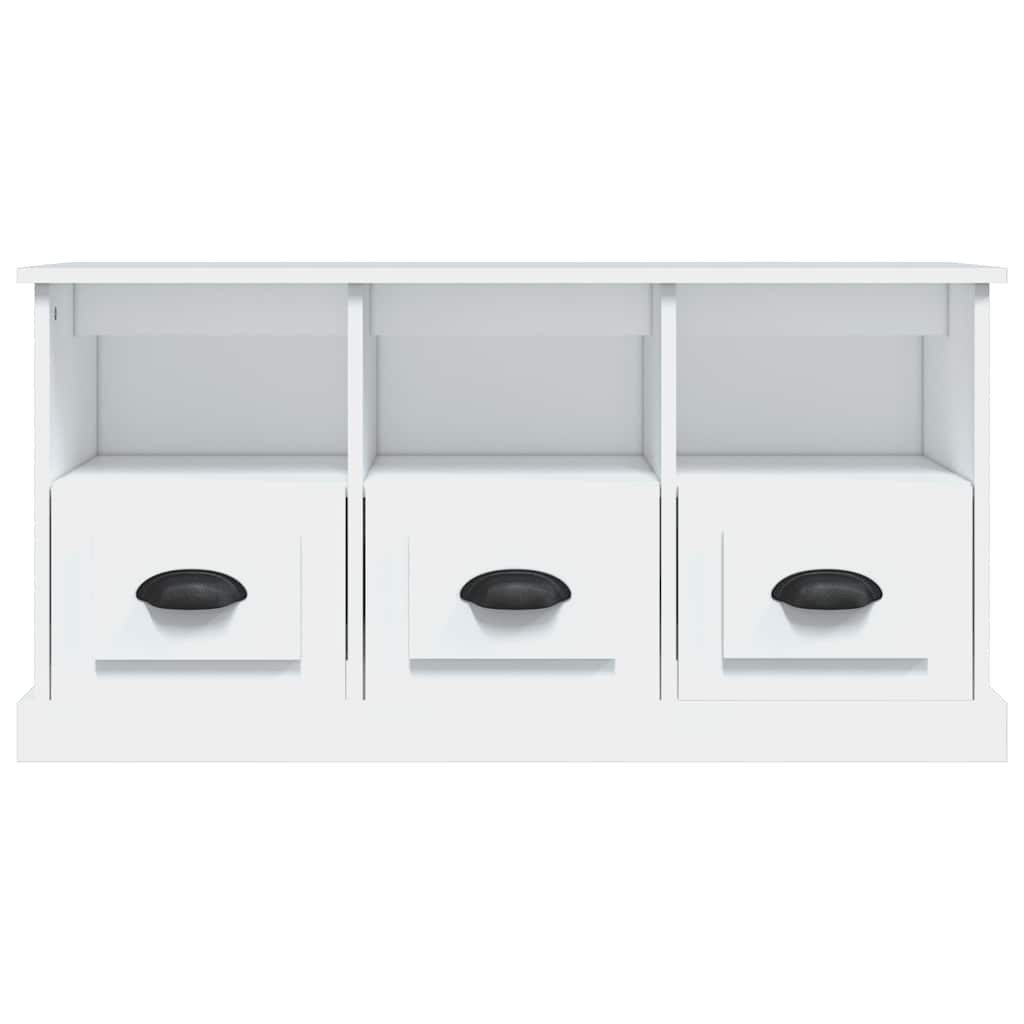 Fehér szerelt fa TV-szekrény 100x35x50 cm Fehér szerelt fa TV-szekrény 100x35x50 cm