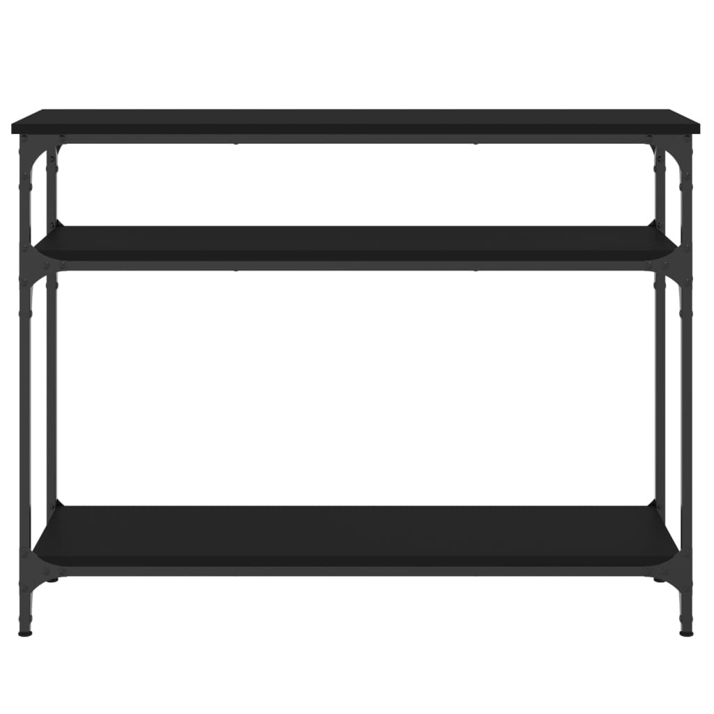 Fekete szerelt fa tálalóasztal 100x29x75 cm