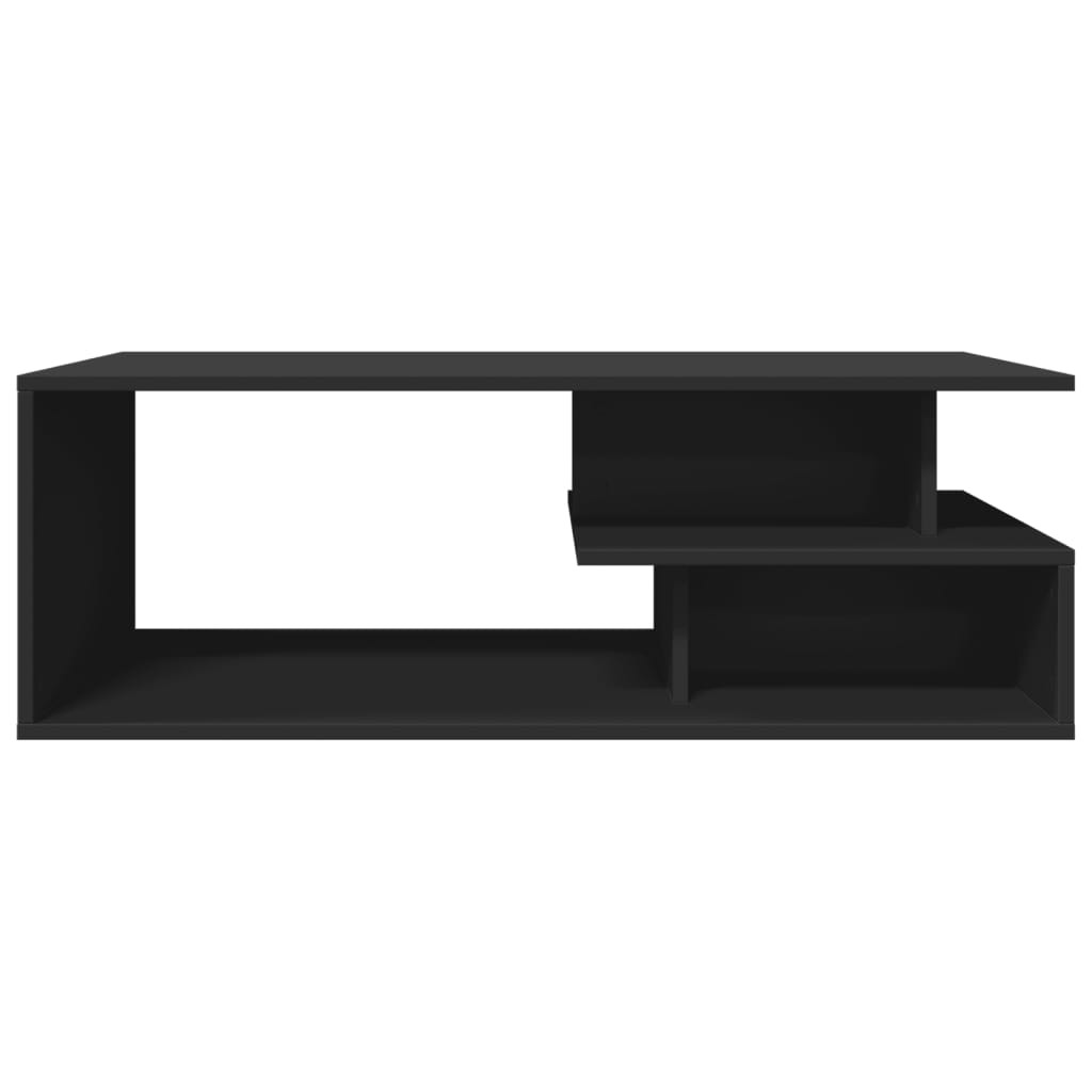 Fekete szerelt fa dohányzóasztal 102x55x35 cm