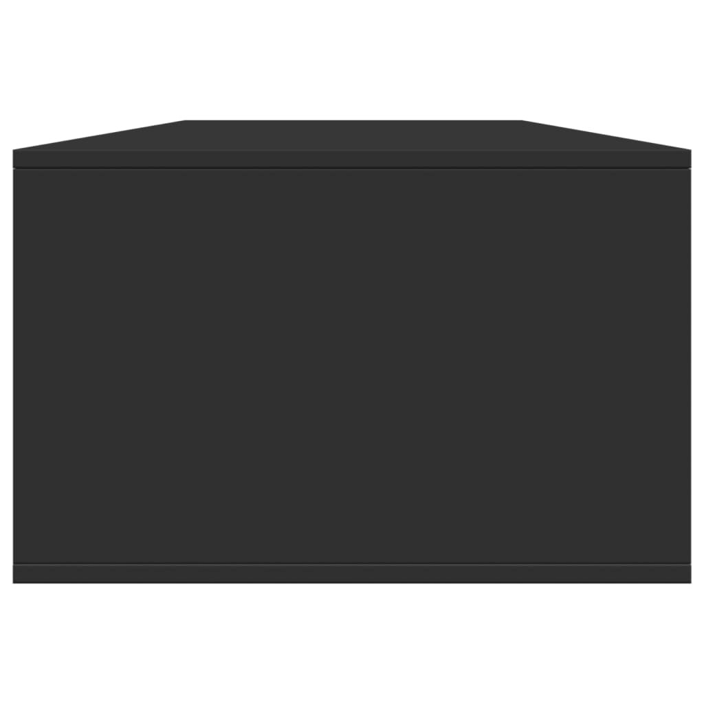 Fekete szerelt fa dohányzóasztal 102x55x35 cm