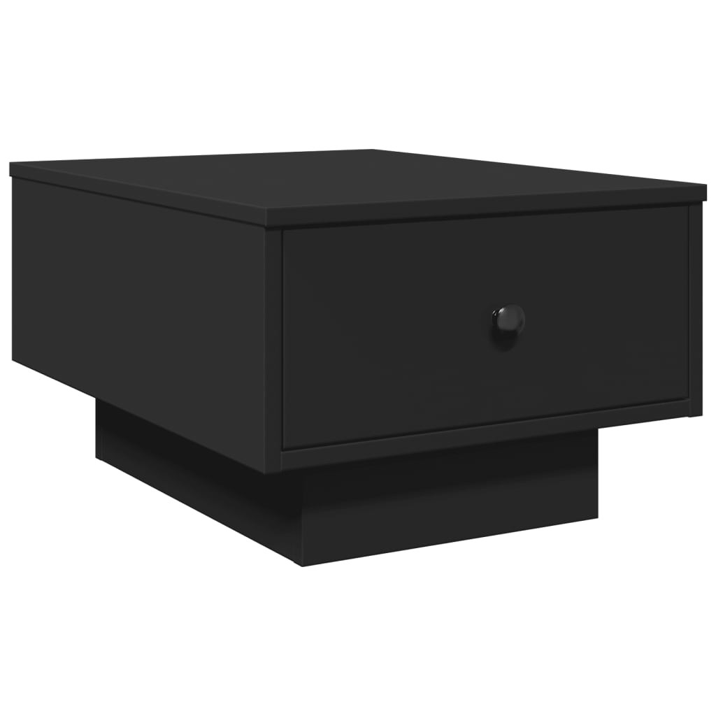 Fekete szerelt fa dohányzóasztal 60 x 45 x 31 cm