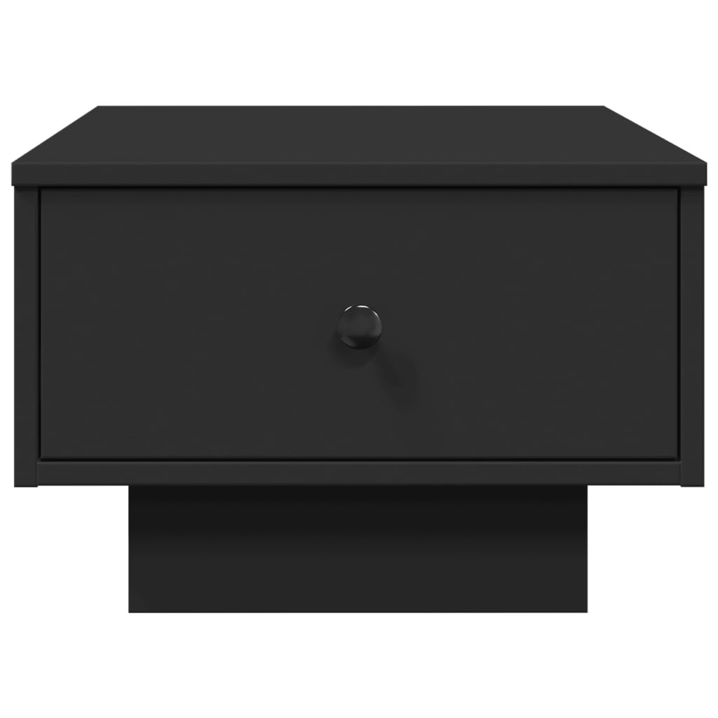 Fekete szerelt fa dohányzóasztal 60 x 45 x 31 cm