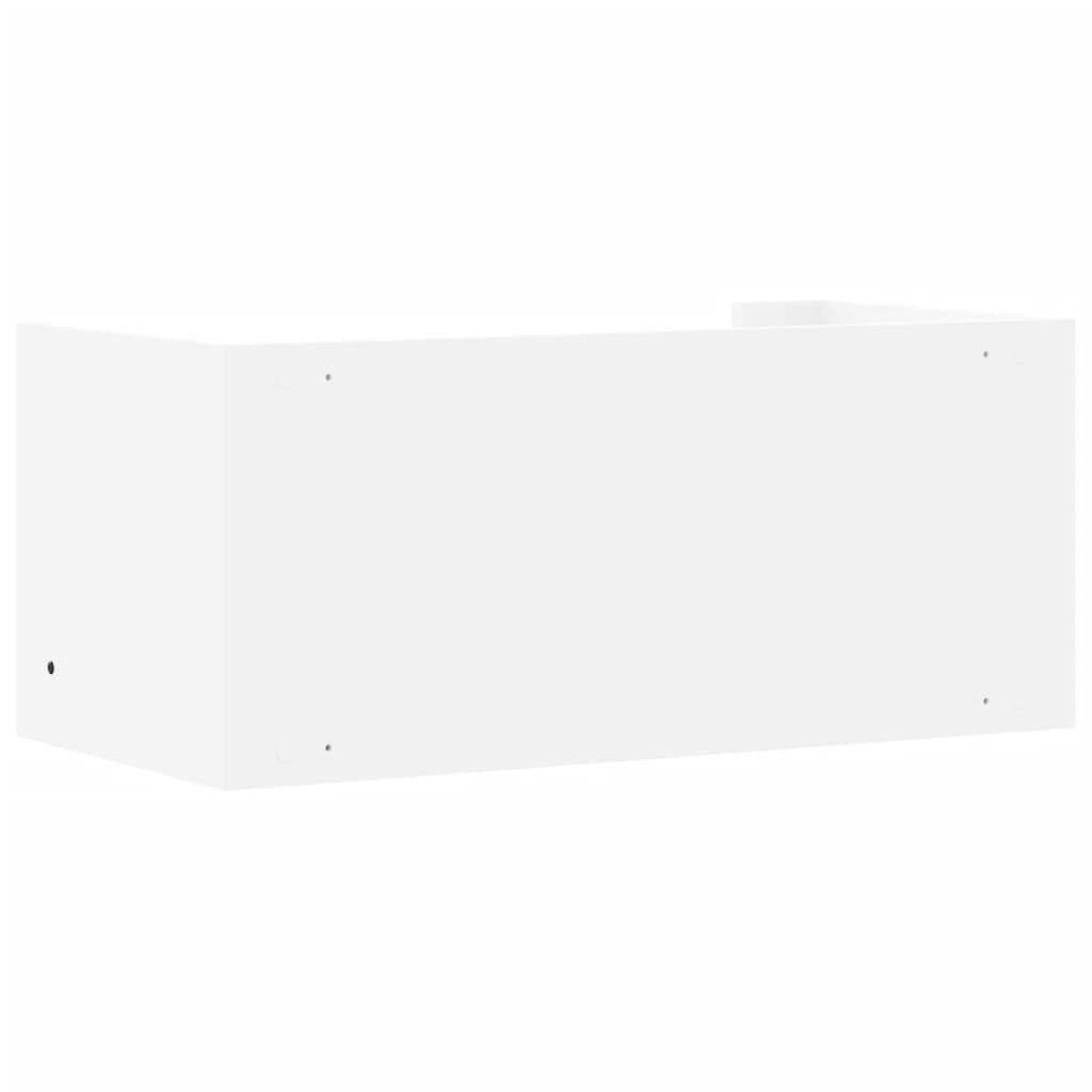 Fehér szerelt fa fali polc 70,5 x 35 x 30,5 cm