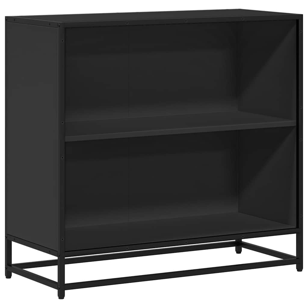 Fekete szerelt fa könyvszekrény 80,5x35x76 cm