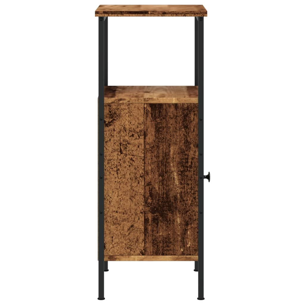 2 db antik fa színű szerelt fa éjjeliszekrény 41 x 31 x 80 cm