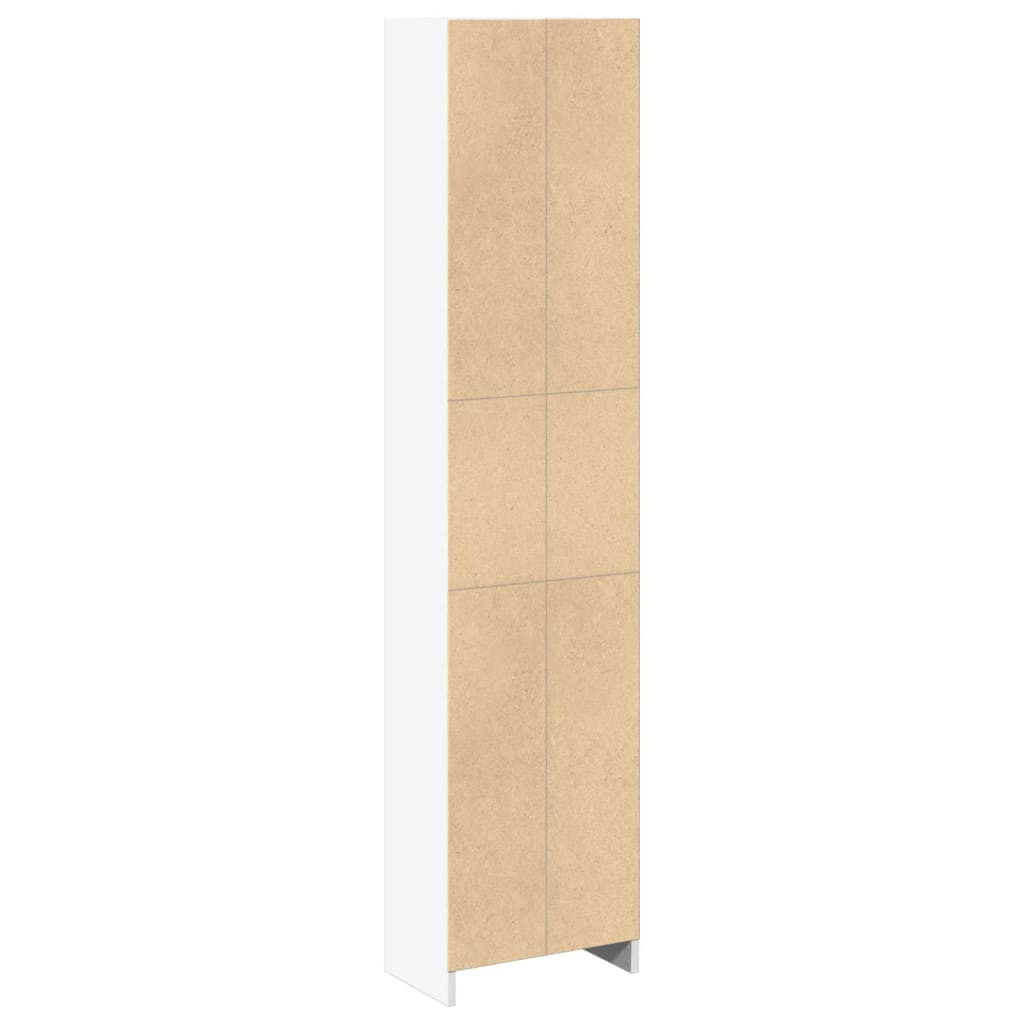 Fehér szerelt fa könyvespolc 40 x 24 x 176 cm