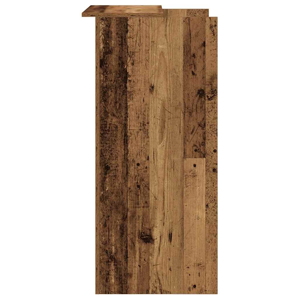 Recepciós pult antik fa 55x50x103,5 cm szerelt fa