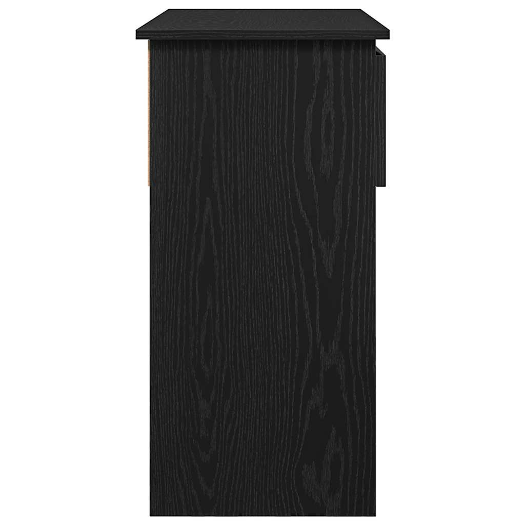 Fekete konzolasztal fiókokkal 85,5x38,5x74,5 cm