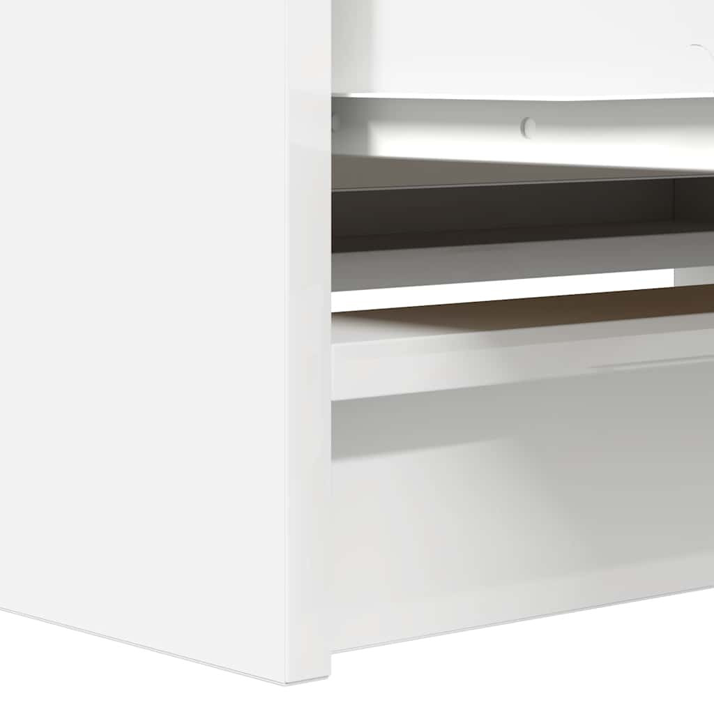 Fehér szerelt fa TV-szekrény 80x35x54 cm