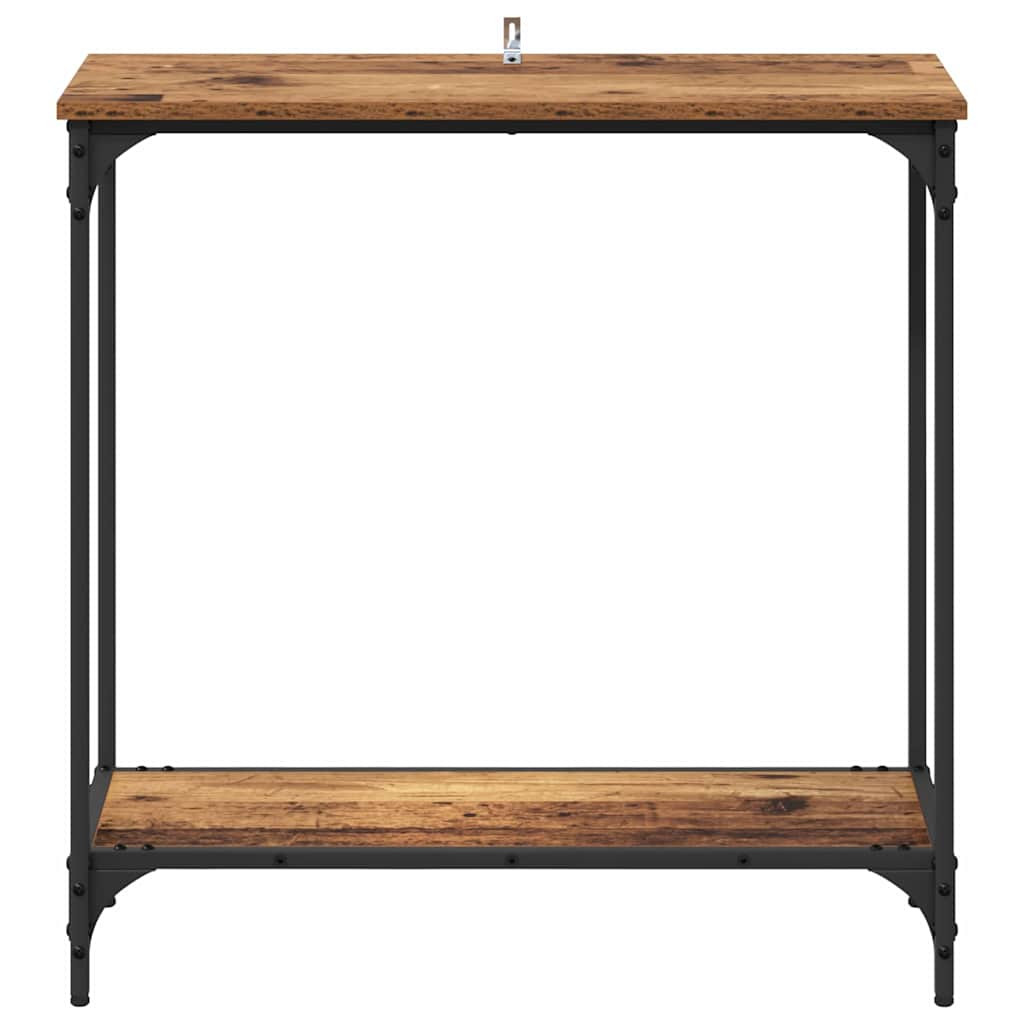 Konzolasztal polcokkal Régi fa 75 x 30.5 x 75 cm Faanyag