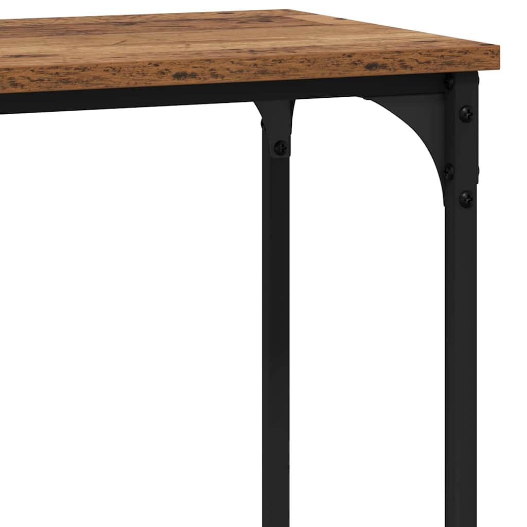 Konzolasztal polcokkal Régi fa 75 x 30.5 x 75 cm Faanyag