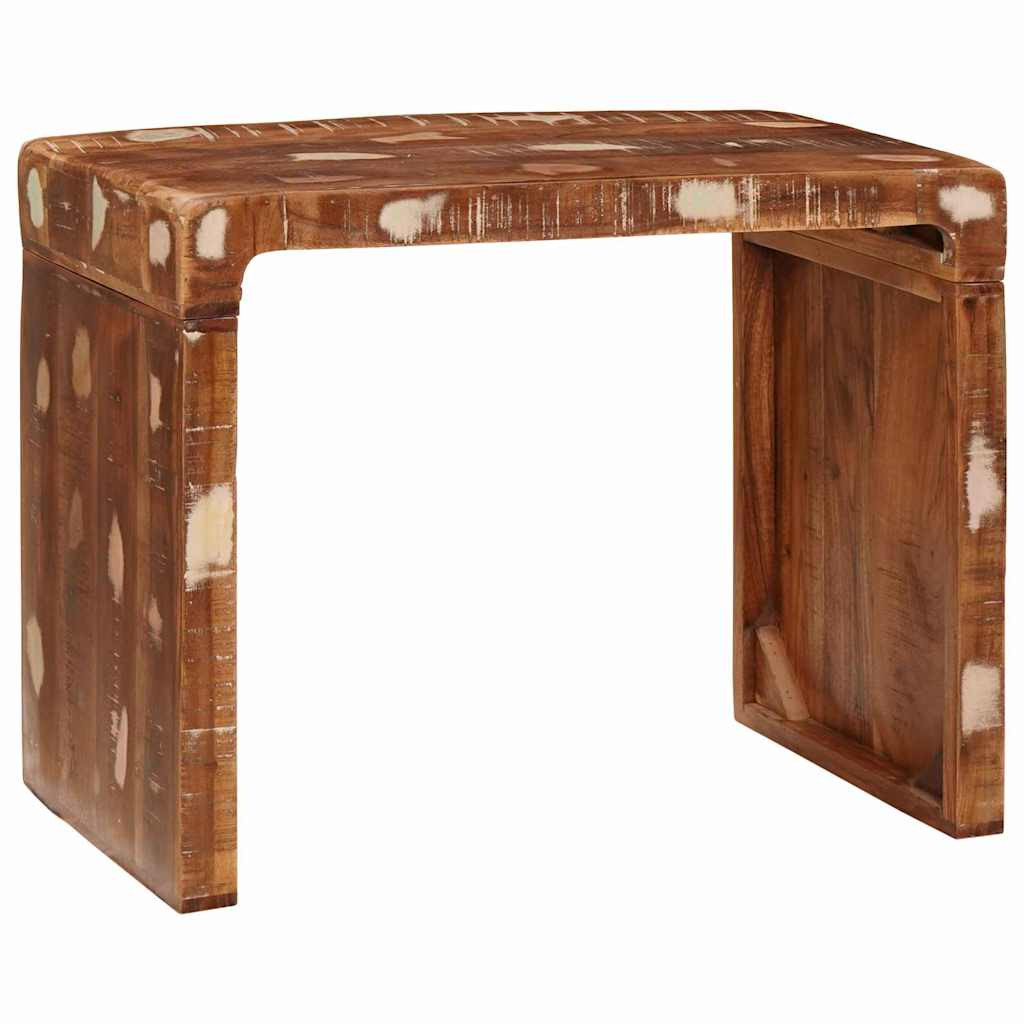 Végasztal 60 x 35 x 45 cm tömör újrahasznosított fa