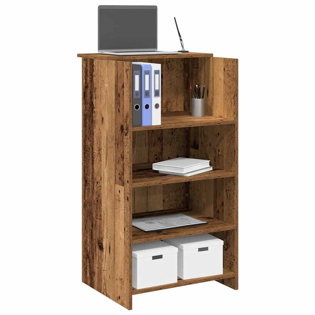 Recepciós pult antik fa 55x50x103,5 cm szerelt fa
