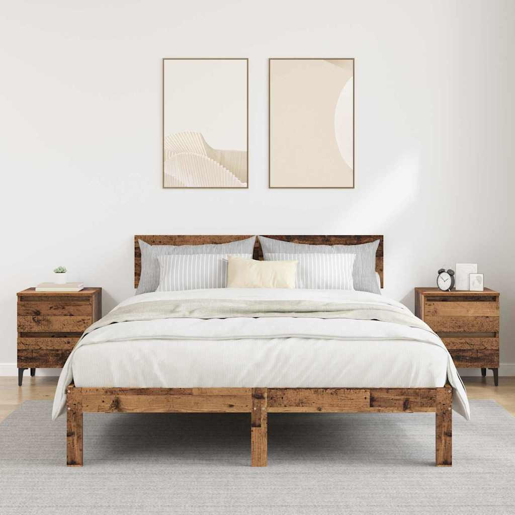 Éjjeliszekrény 2 pcs Régi fa 40 x 35 x 50 cm Faanyag