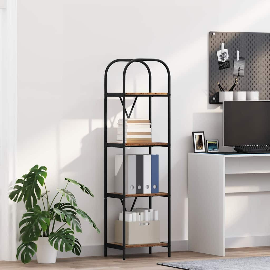 Könyvespolc Régi fa 40 x 30 x 146 cm Faanyag